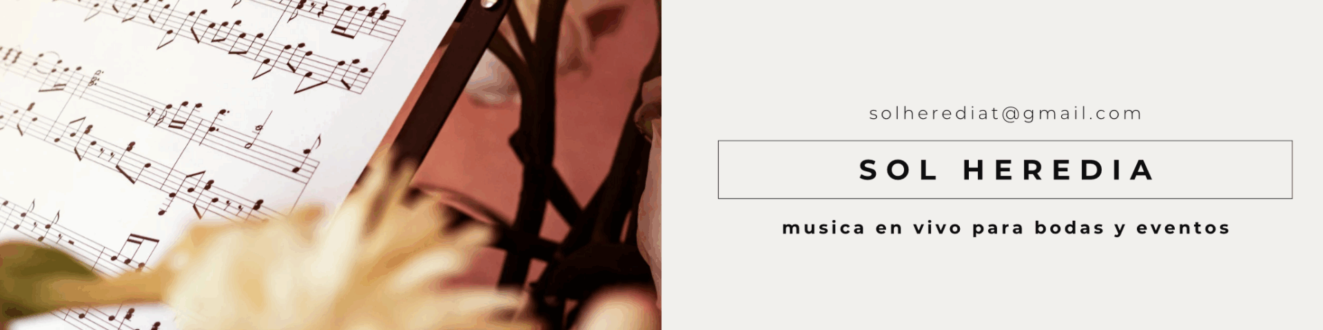 Sol Heredia – Musica en vivo para bodas - Portada