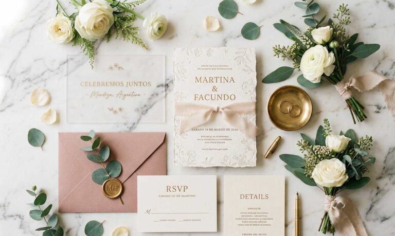 Tarjetas de casamiento originales: tendencias 2026 en texturas, sobres y diseño