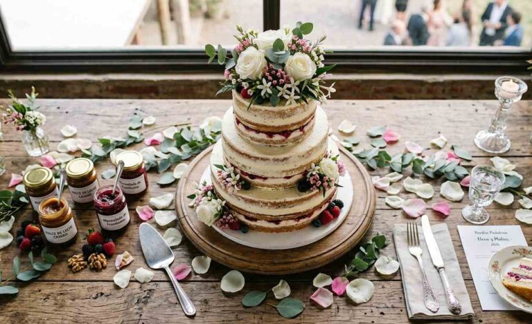 Tortas para bodas: tendencias 2026 en diseño, pisos y rellenos