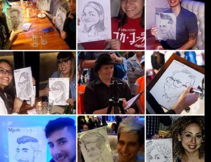 Caricaturas en vivo Juan Manuel Gordillo