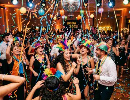 Cotillón y carnaval carioca en casamientos: cómo calcular las cantidades por invitado