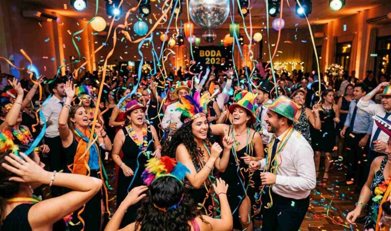 Cotillón y carnaval carioca en casamientos: cómo calcular las cantidades por invitado