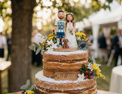 Muñecos de torta y banderines: los toques divertidos que personalizan tu casamiento